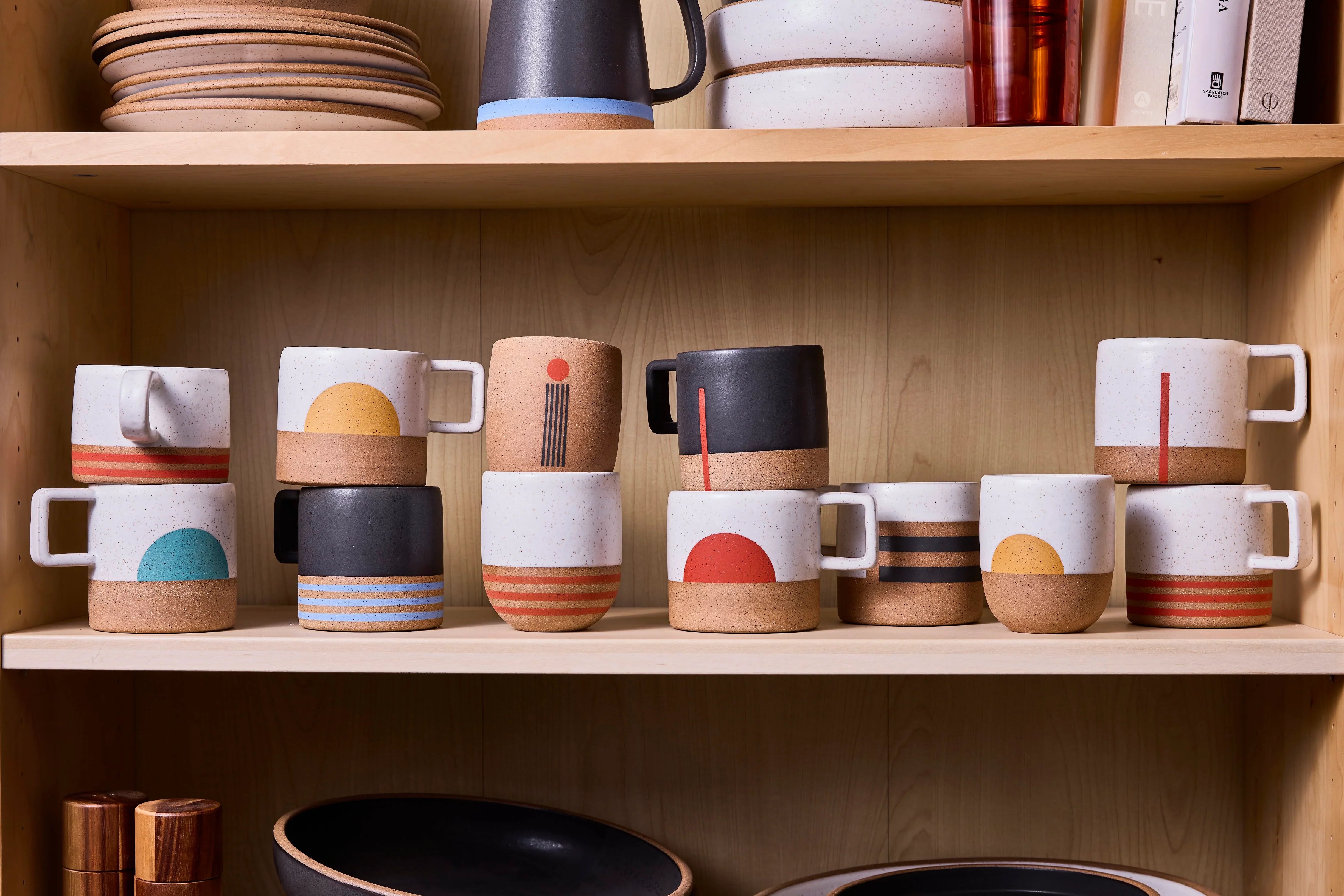 Japandi Kitchen & Dining Collection featuring handmade ceramic dinnerware by KJ Pottery