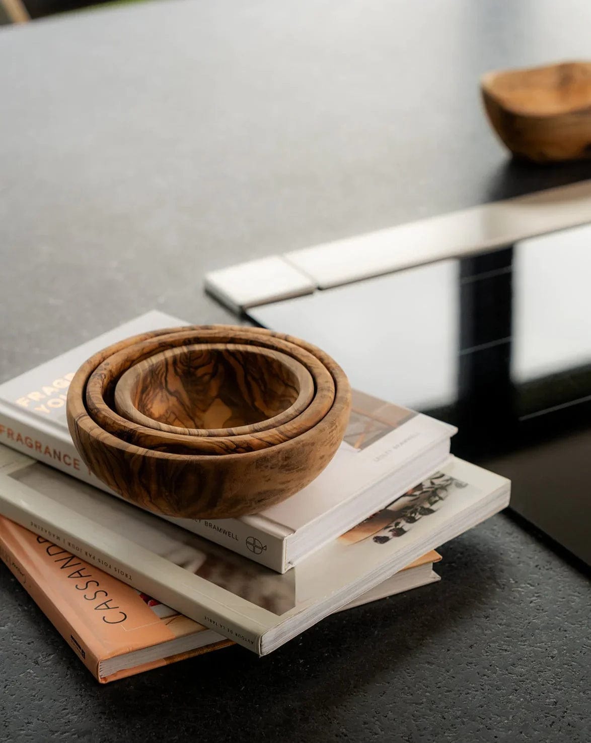 Olive Wood Nesting Bowls set of 3 handmade by Gharyan