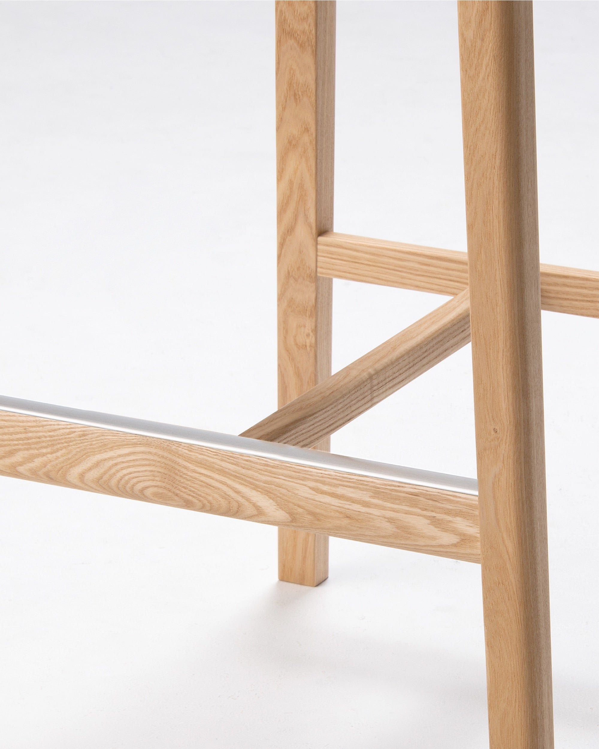 KYU Barstool, CondeHouse / Front stretcher: Japanese Ash or hairline stainless steel