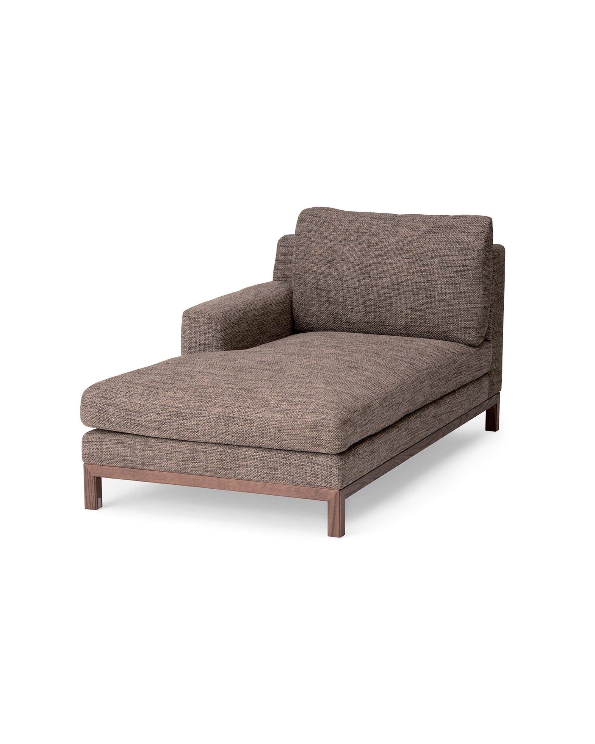 QUODO Left or Right Arm Chaise - 62" Japanese Ash Medium Brown
