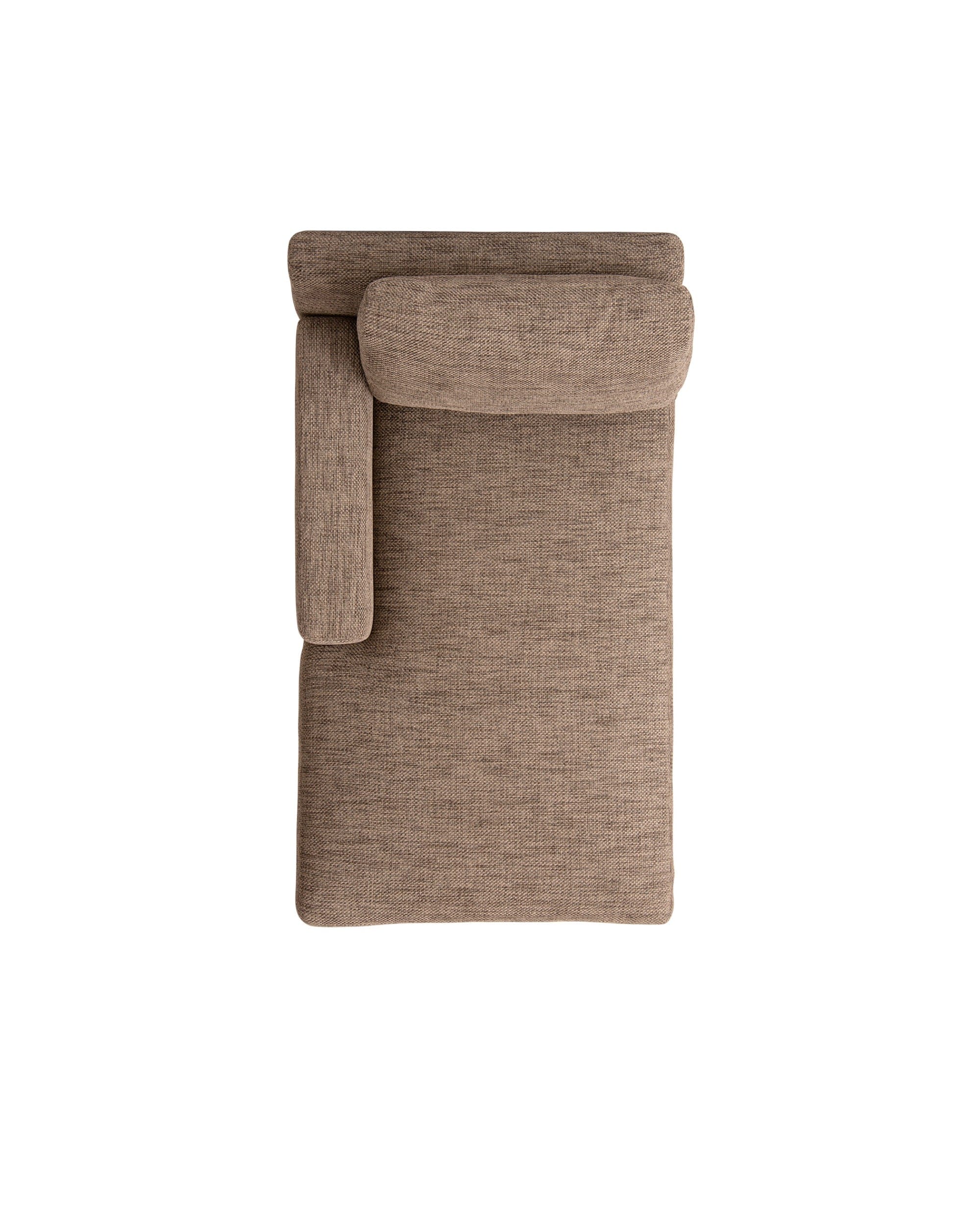 QUODO Left or Right Arm Chaise - 62" Japanese Ash Medium Brown
