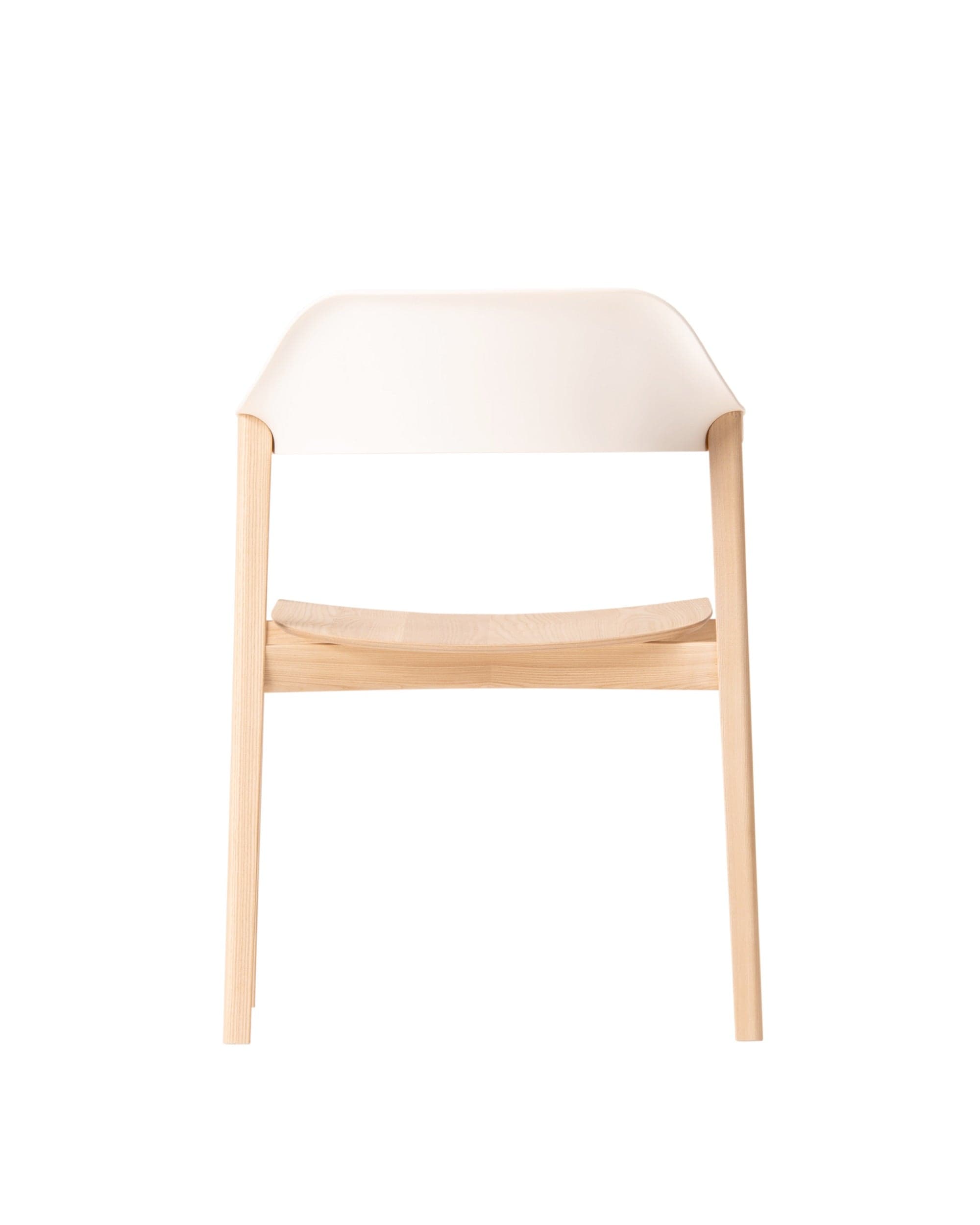 TEN Armchair ABS Back (Wooden Seat) Japanese Ash White Wash