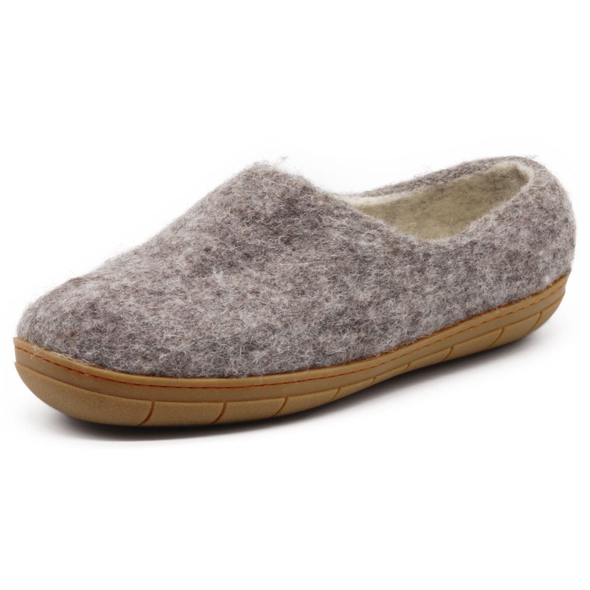 Women’s wool clogs with rubber outsole