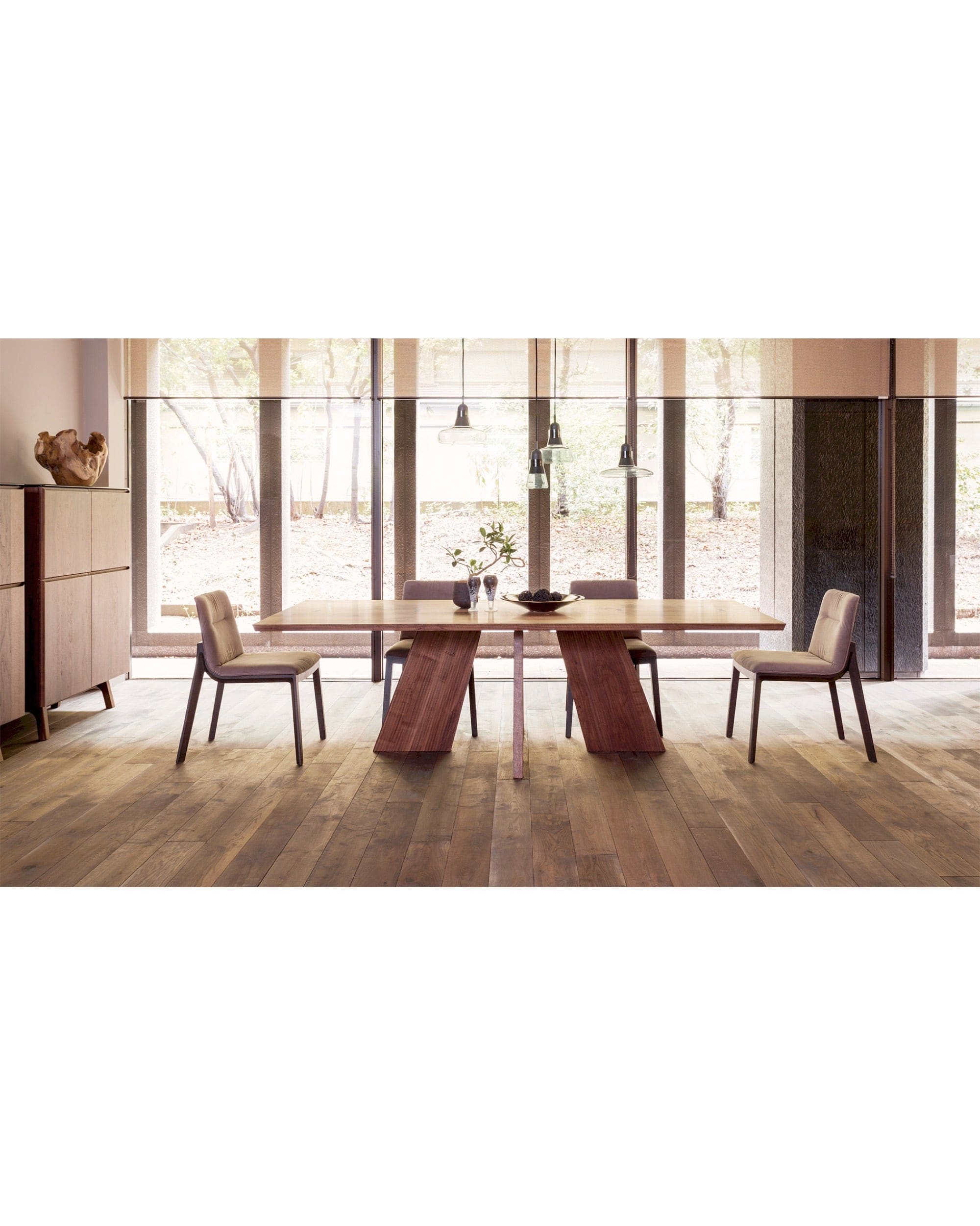 Japandi walnut dining table by CondeHouse – Hakama Table Quick Ship