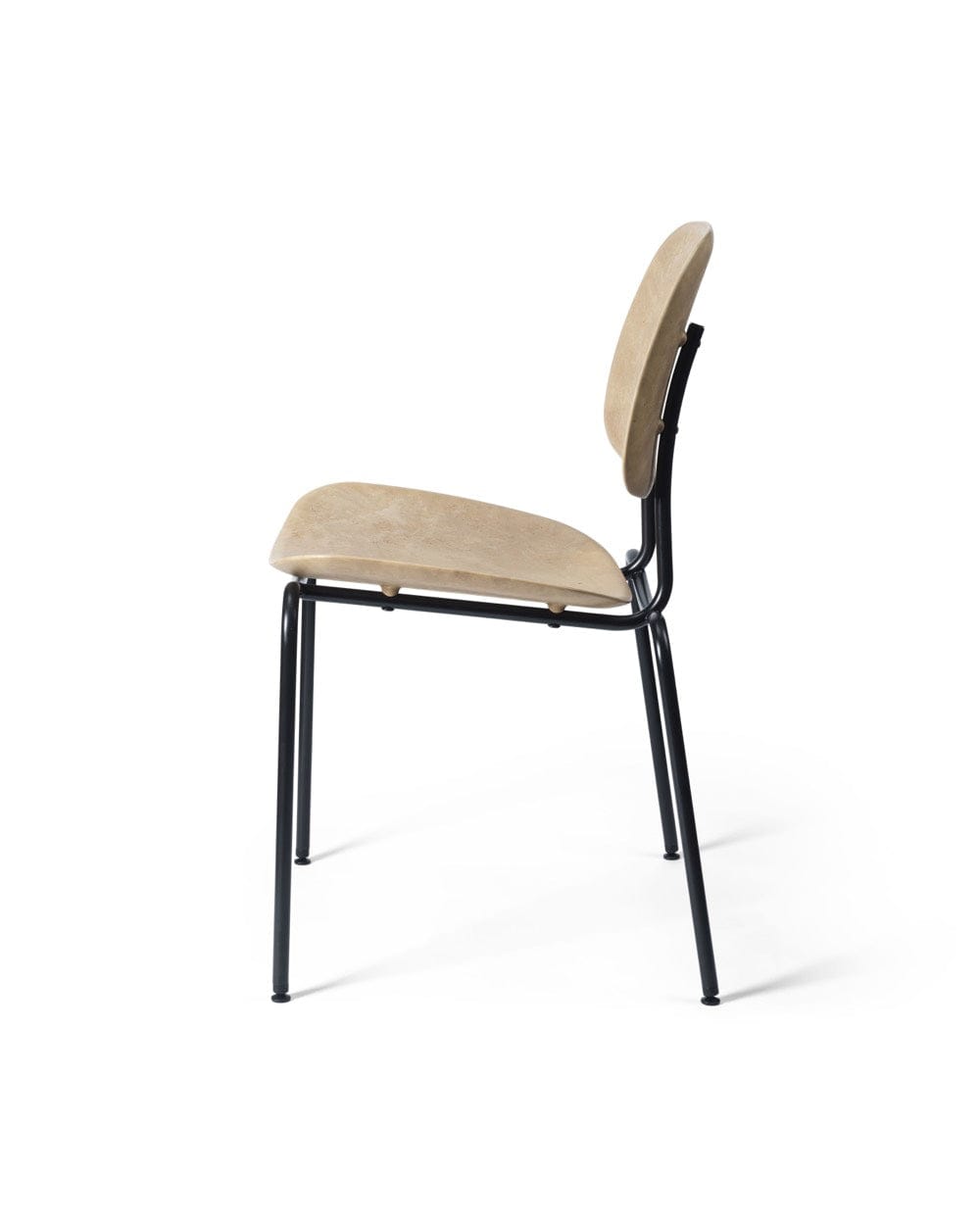 Mater Compound Dining Chair side profile in Coffee Waste Light