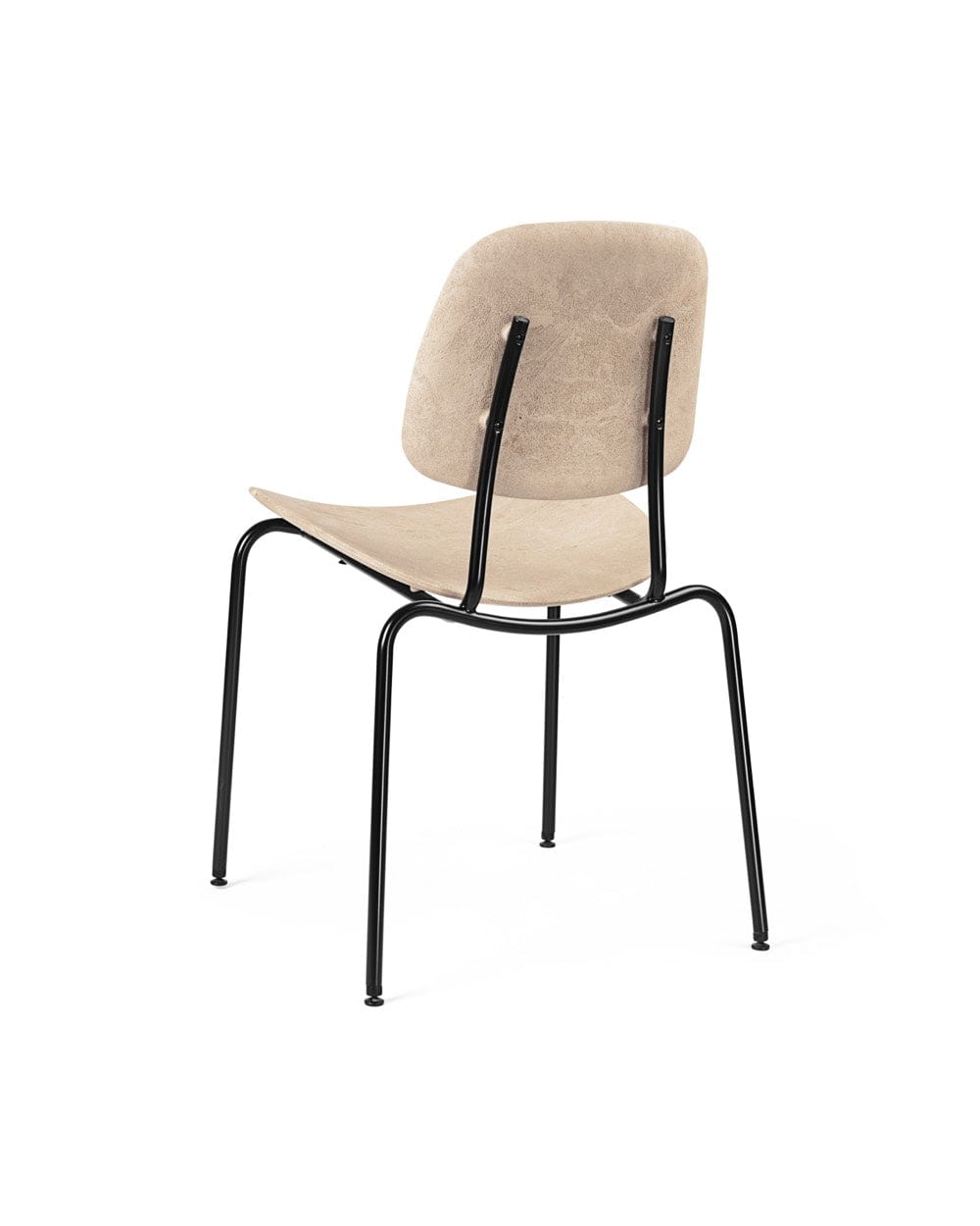 Mater Compound Dining Chair rear angle in Wood Waste Grey finish