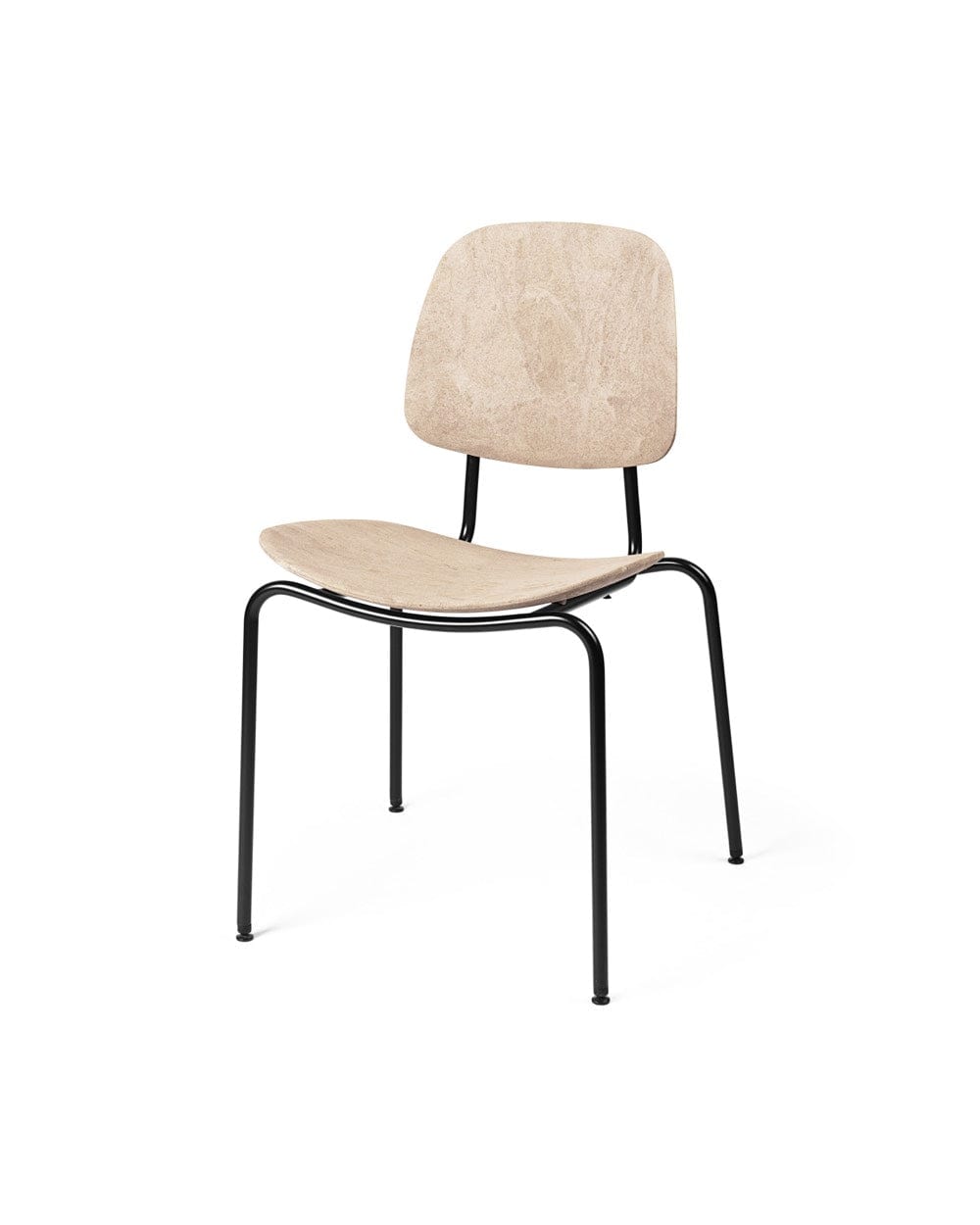 Mater Compound Dining Chair front view in Wood Waste Grey finish