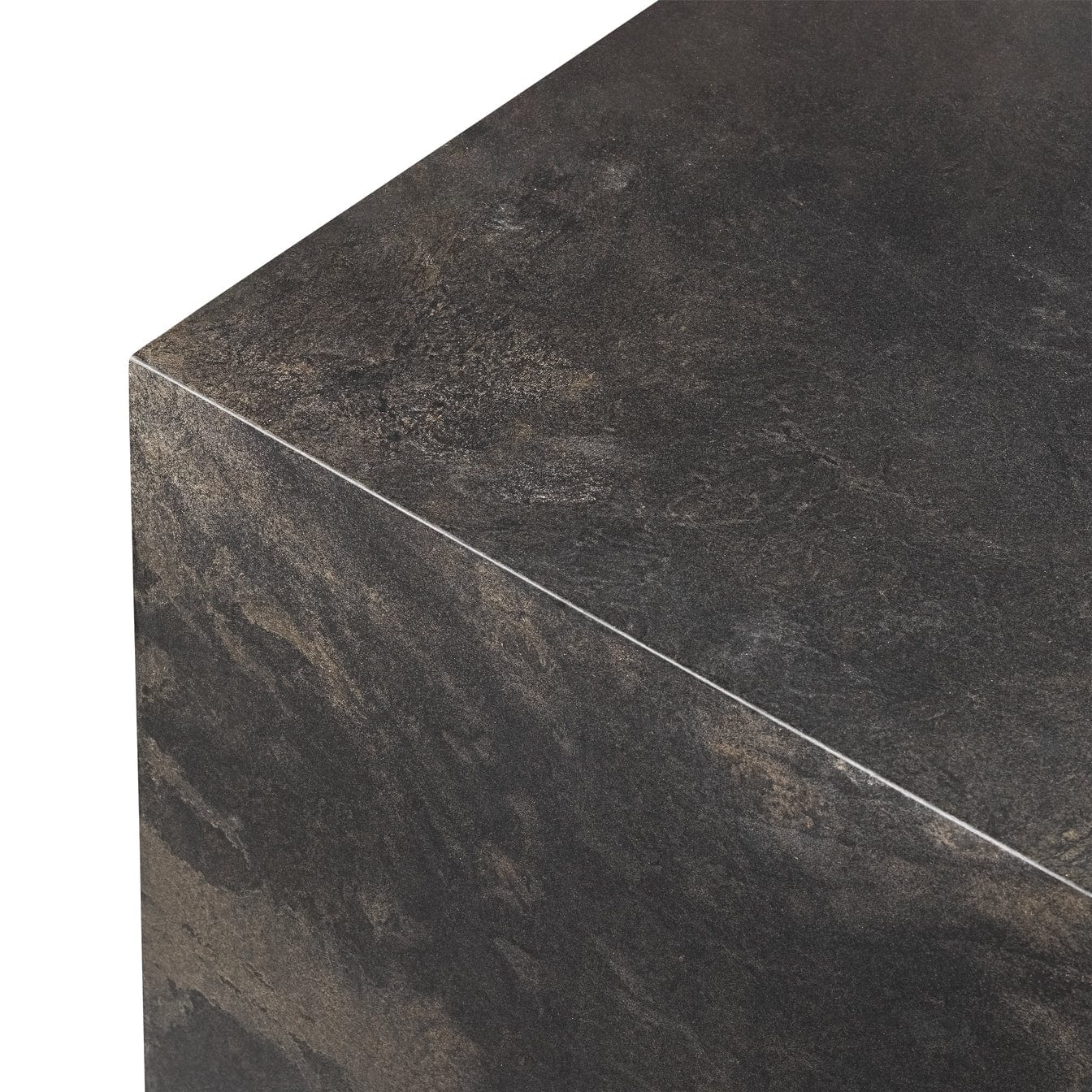 Mater Cube Coffee Waste Black finish close-up texture detail