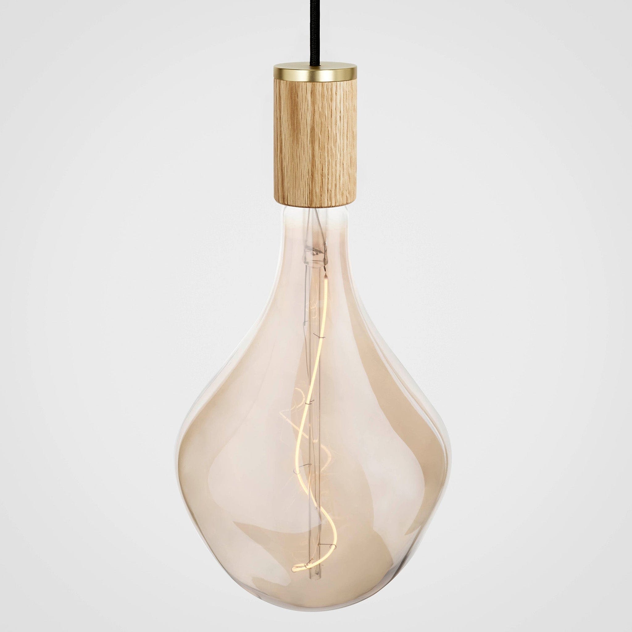 Nine Pendant in Oak + Voronoi II