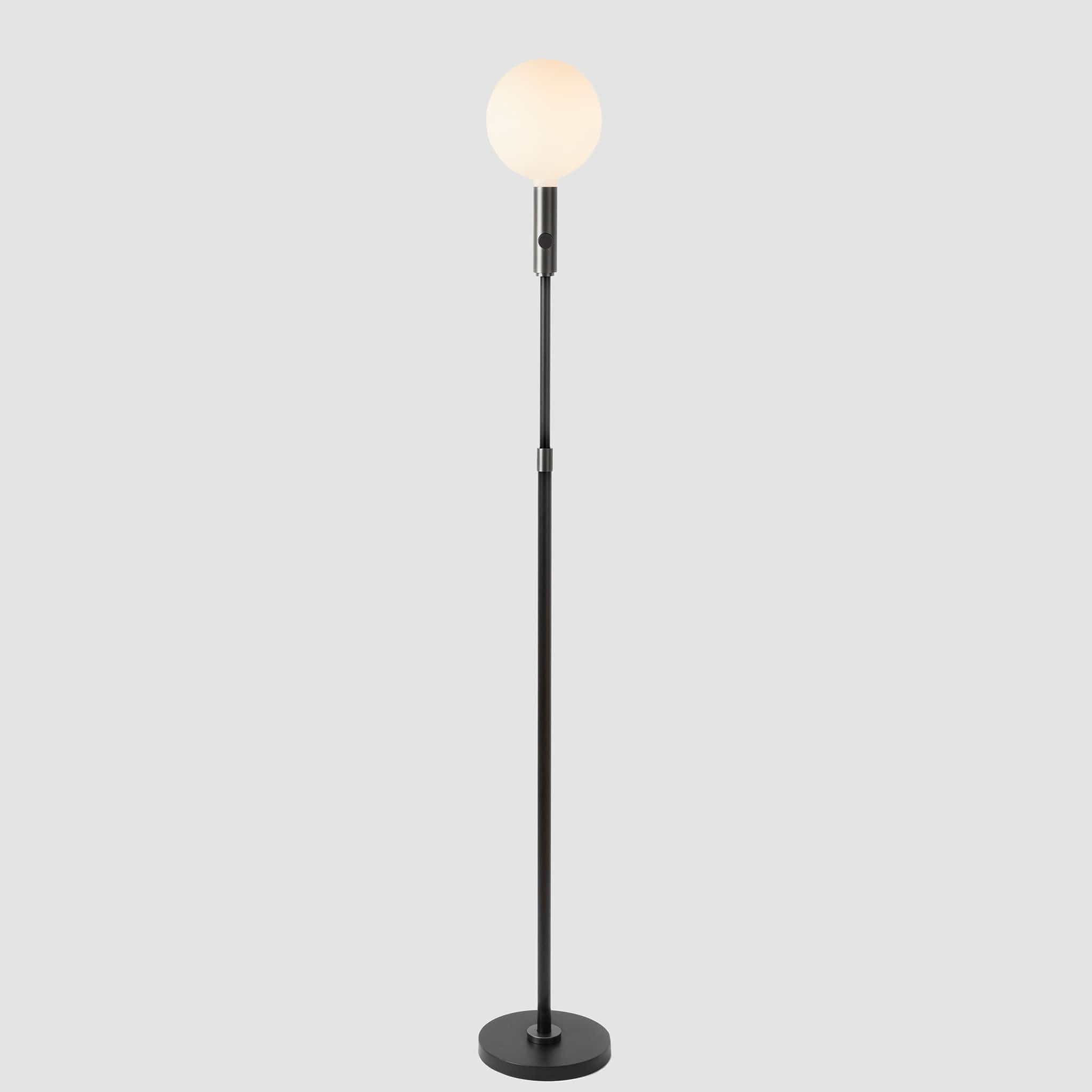 Poise Adjustable Floor Lamp in Graphite + Sphere V