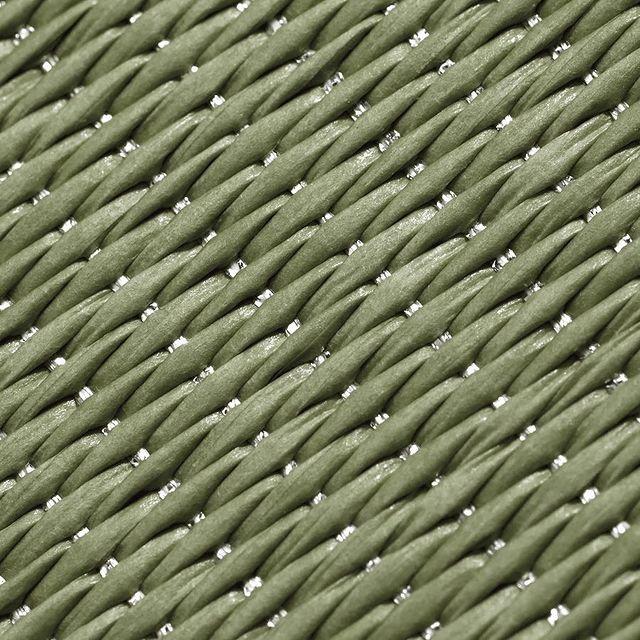 A Saien-Sparkle SILVER GREEN Tatami Mat Closeup Weave
