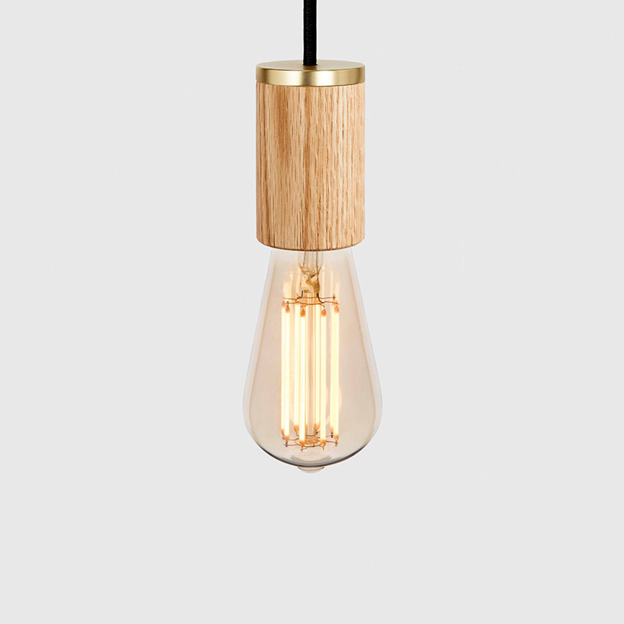 Squirrel Cage Pendant Light in Oak