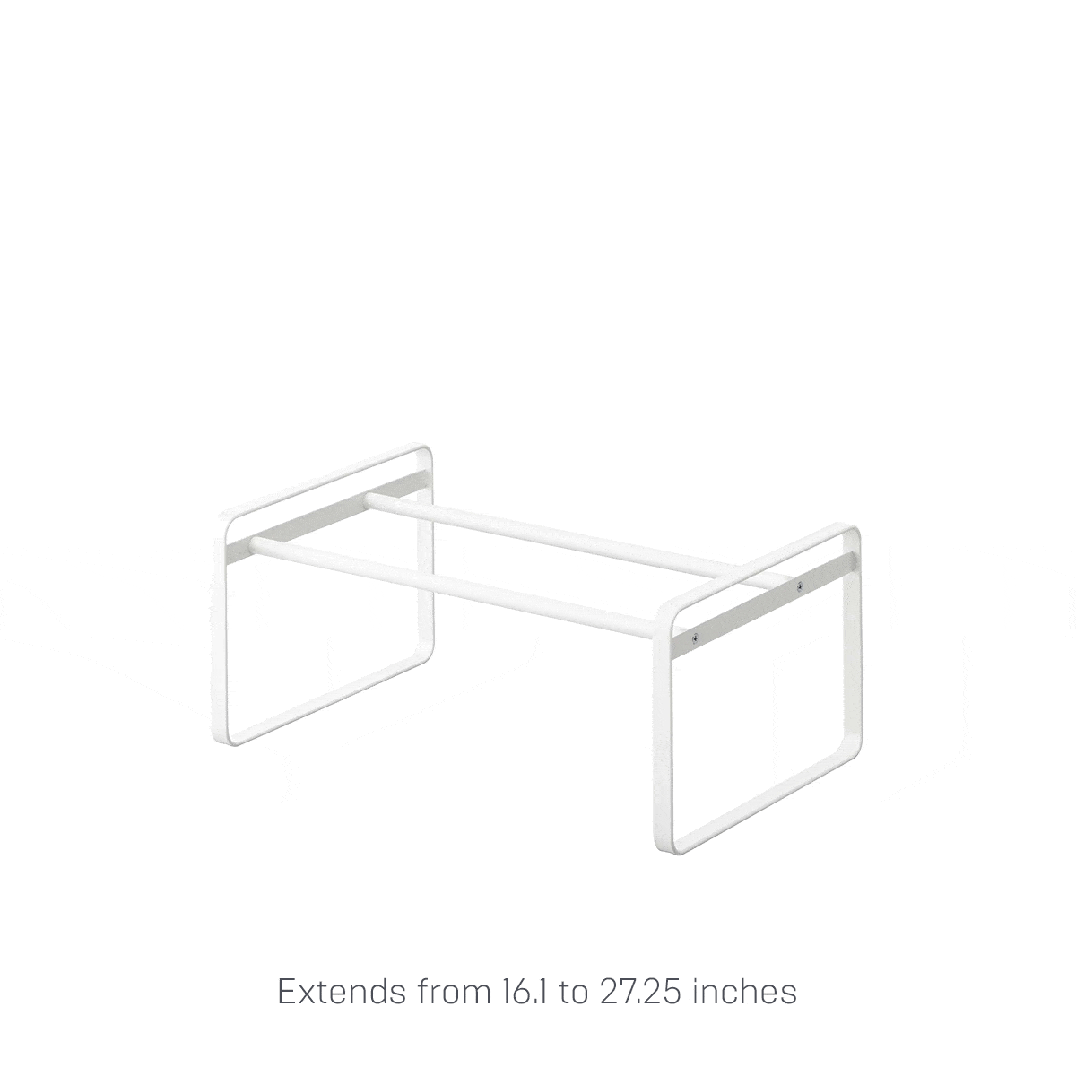 Stackable Shoe Rack (7" H) - Steel White