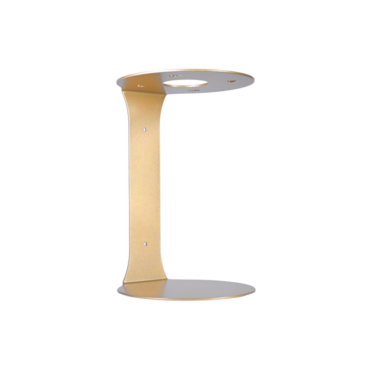 Tan hourglass-shaped metal support component shown upright on a white background.