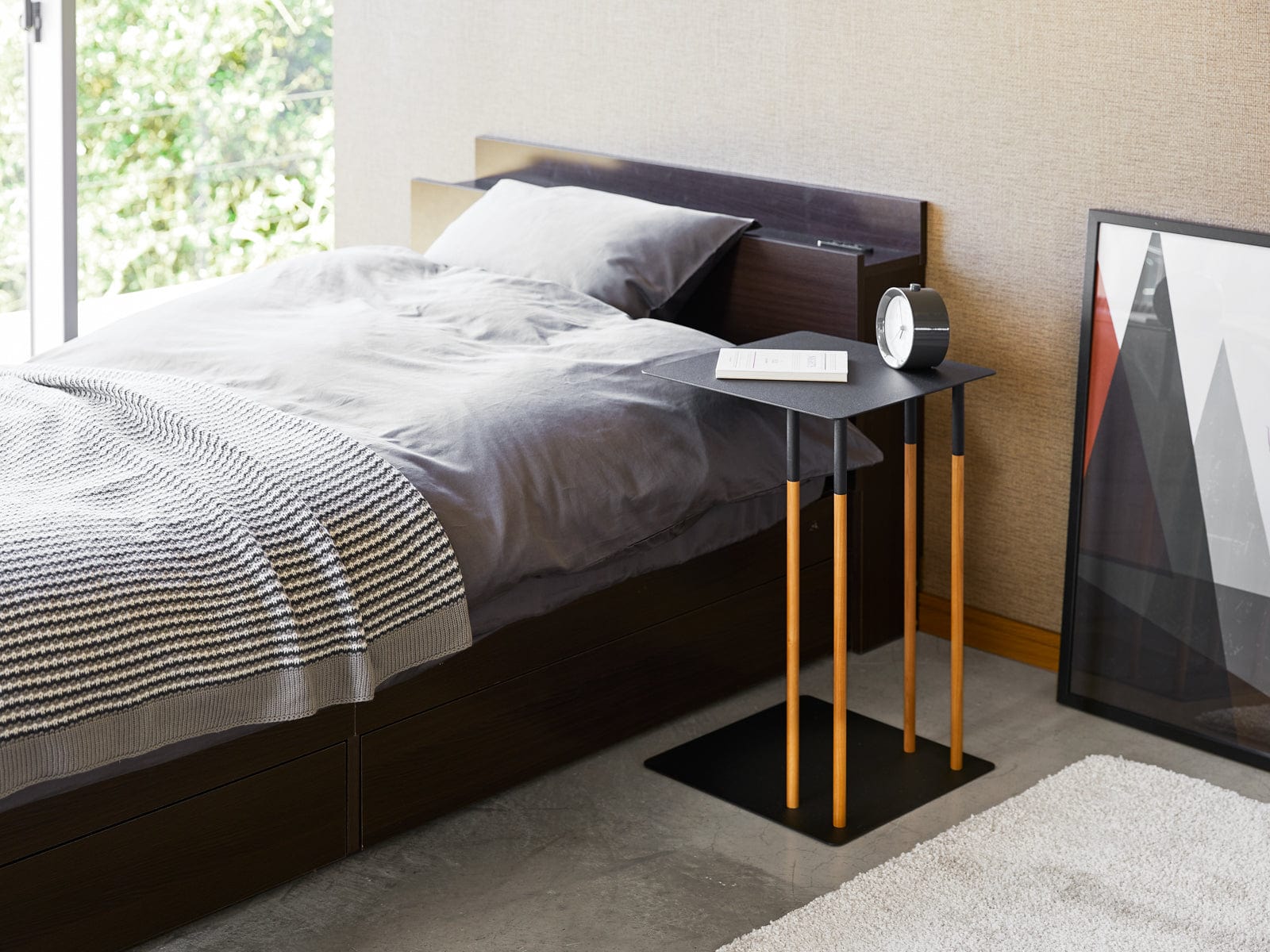 C Side Table (22" H) - Steel & Wood