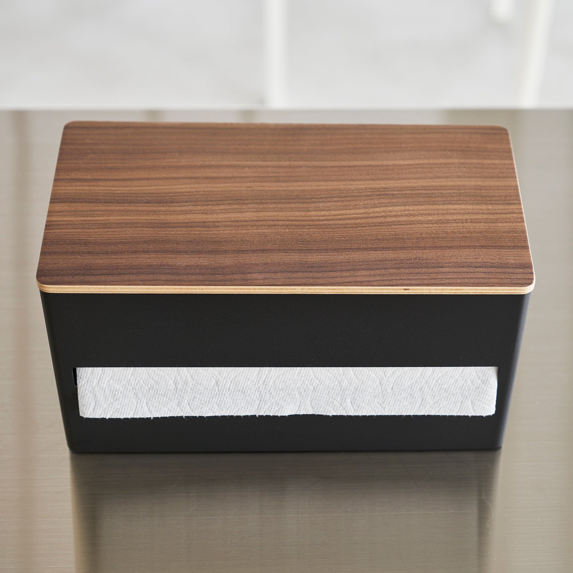 Paper Towel Dispenser - Steel + Wood