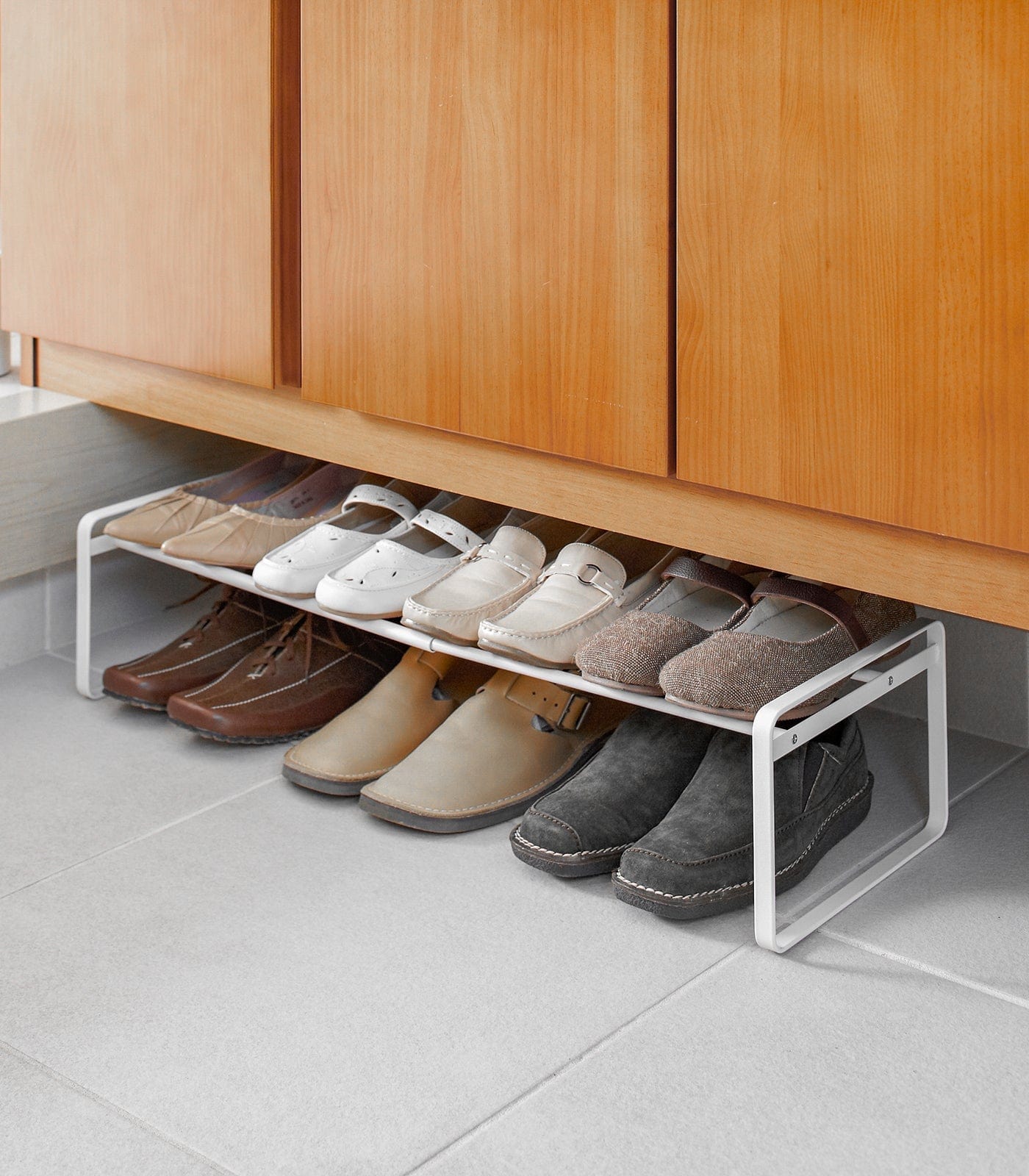 Stackable Shoe Rack (7" H) - Steel in Closet