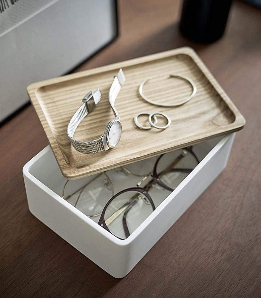 Accessory Box with Wooden Lid