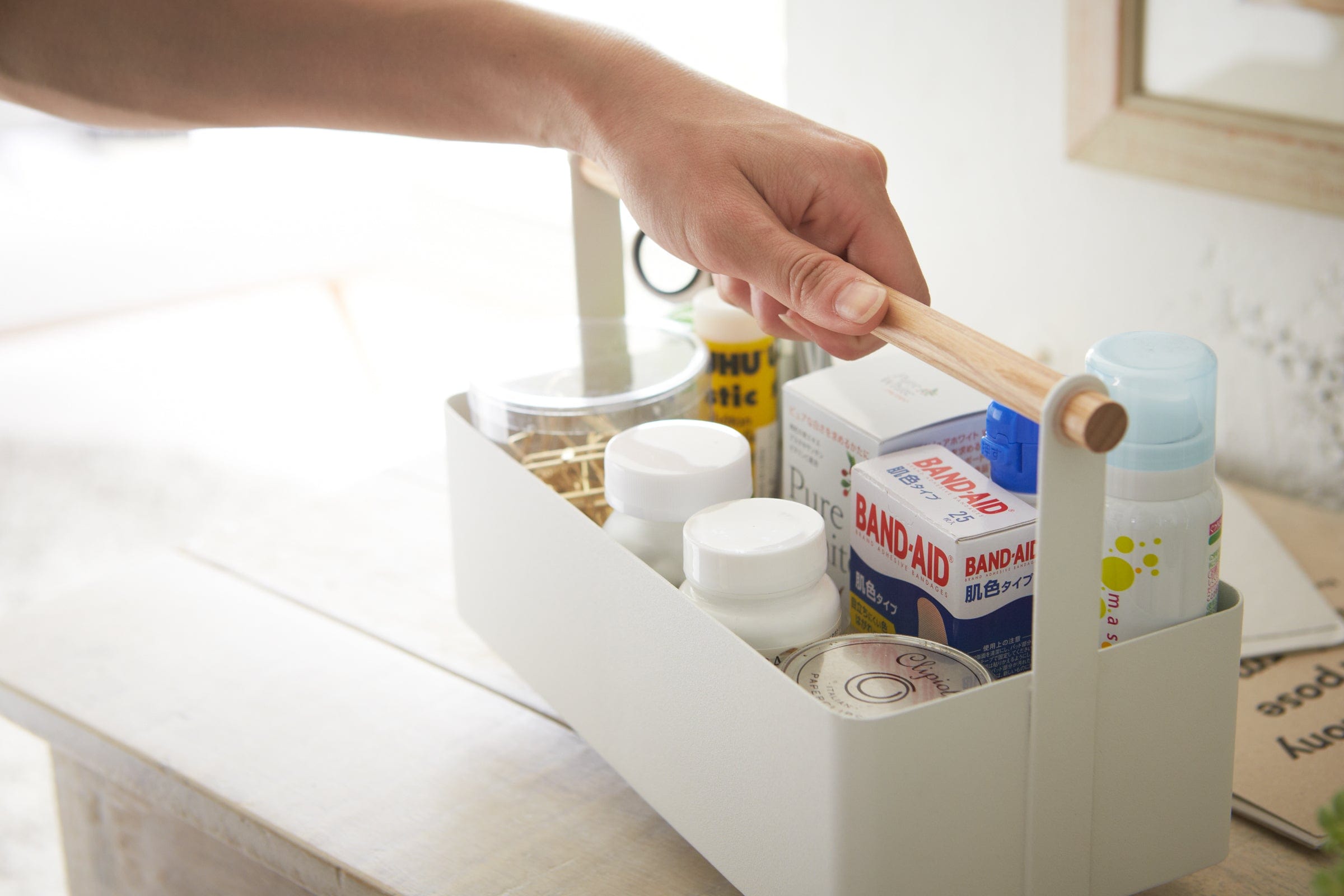 Storage Caddy - Small - Steel + Wood