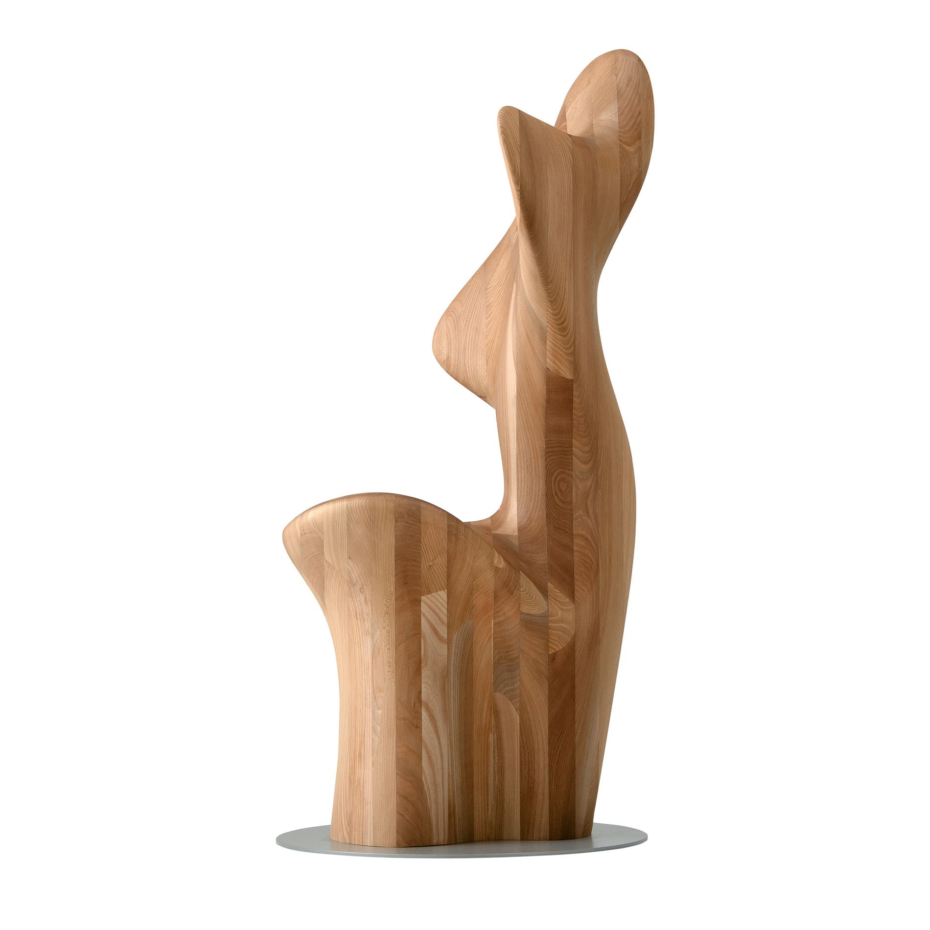 Right side profile of HUG Chair by CondeHouse highlighting flowing form