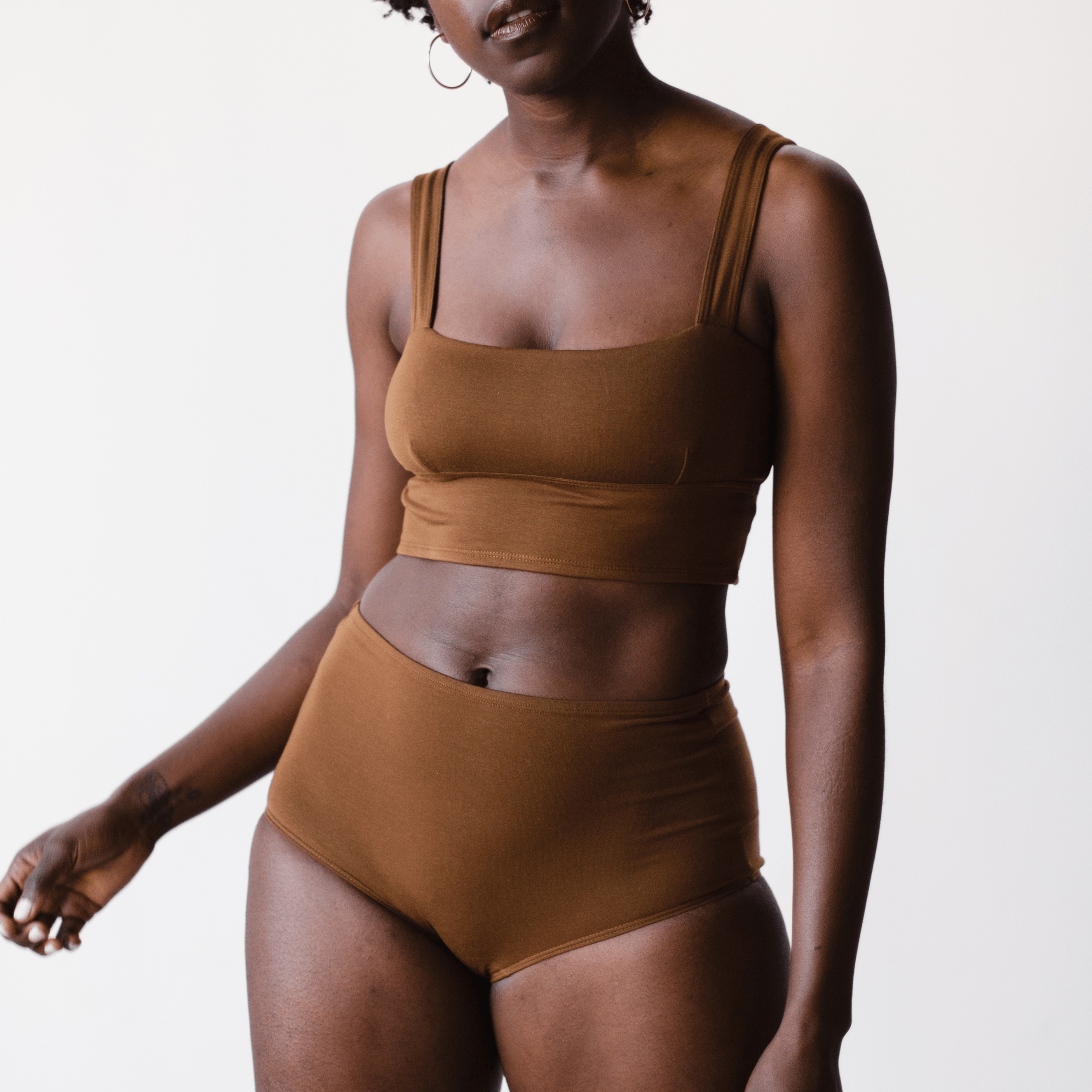 Organic Cotton Square Neck Bralette