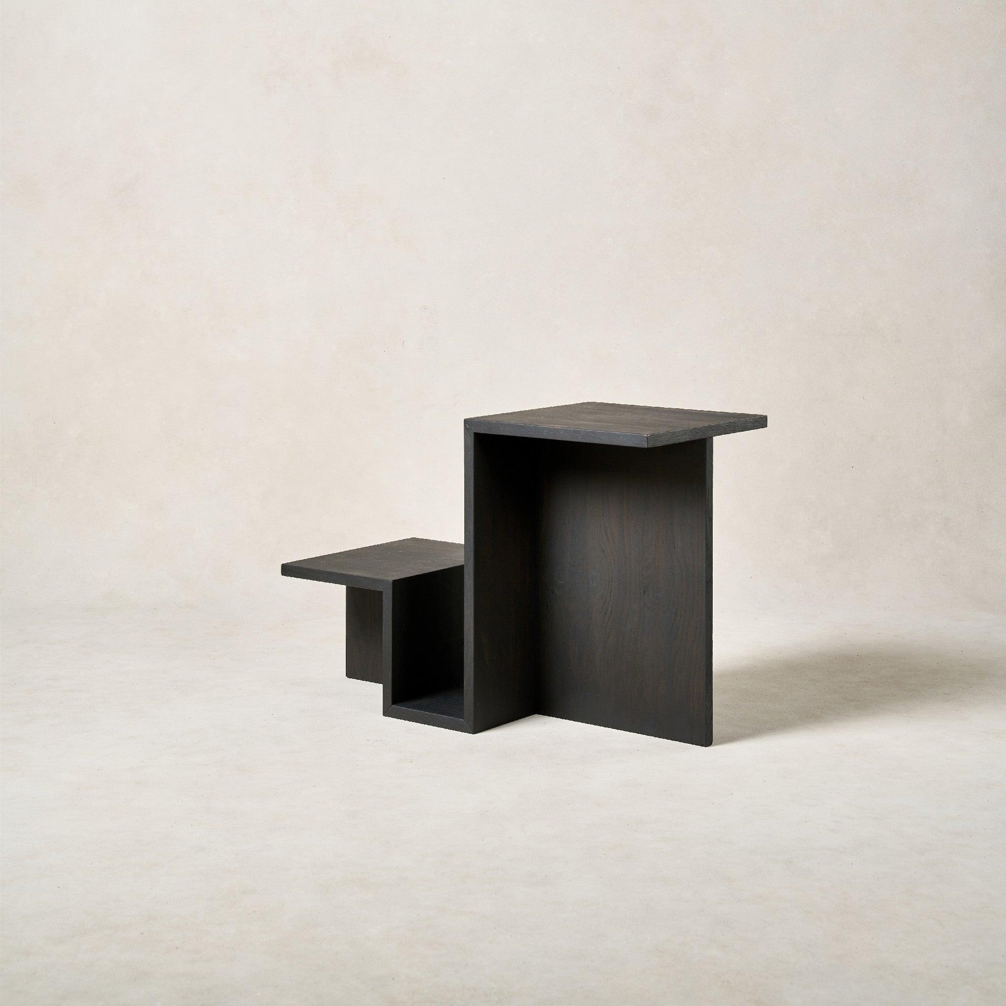 Valley Side Table - Black angled view