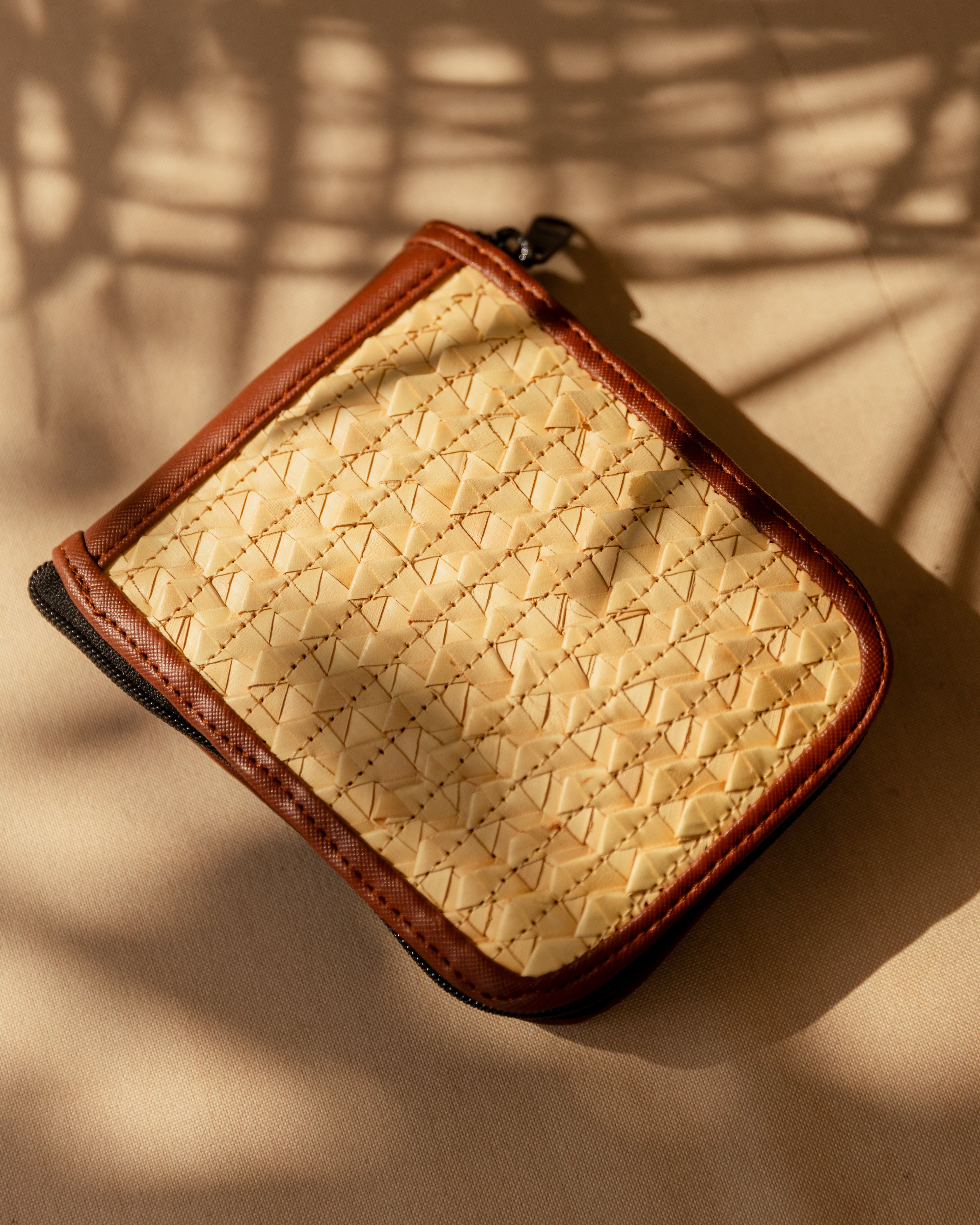 Rattan & Canvas Compact Eco Tote Bag