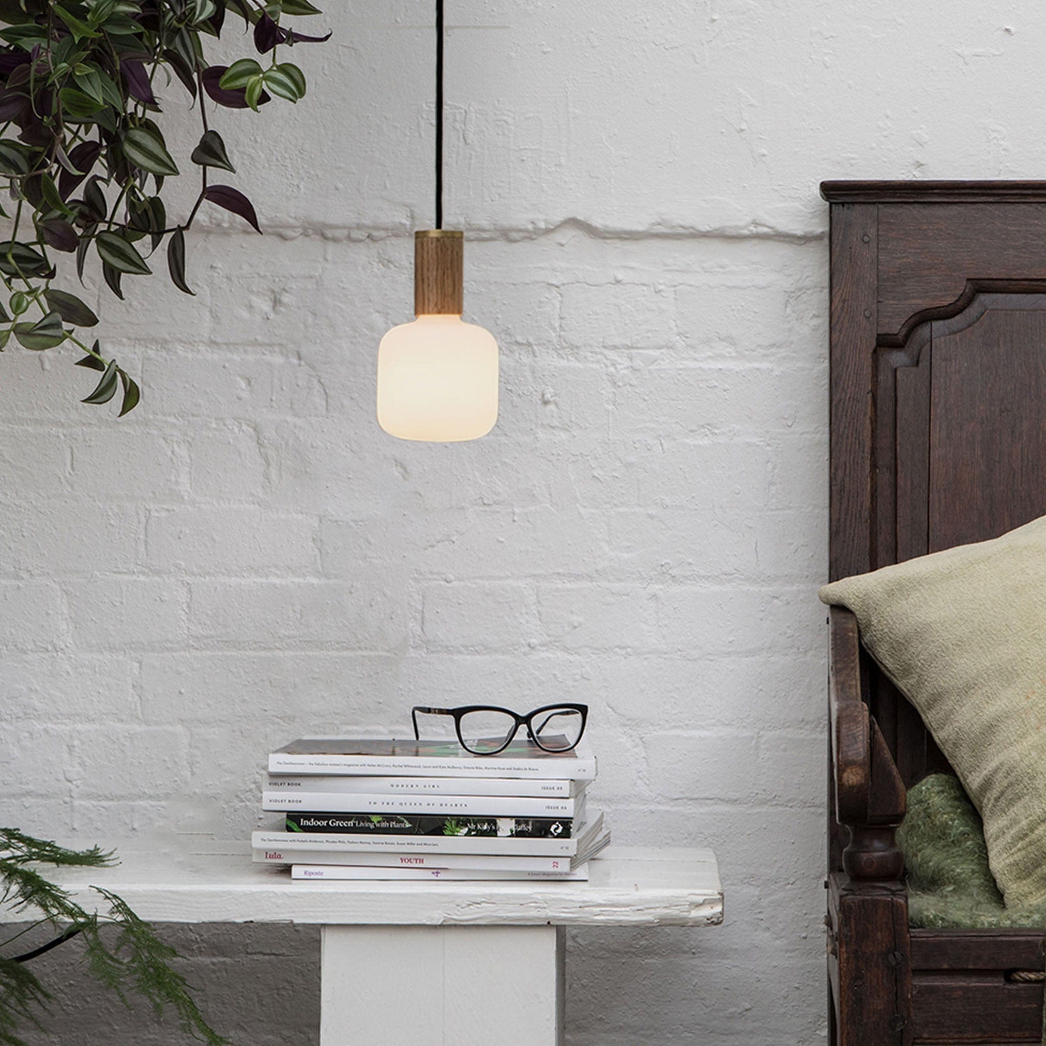 Oblo Pendant Light in Walnut