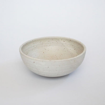 Handmade ceramic serving bowl in earthenware by KJ Pottery, Japandi tableware