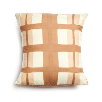 Melo Black Handcrafted Shibori Print Mulberry Silk Pillow