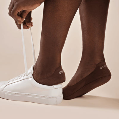 Unisex Cotton No Show Socks 5-Pack | Espresso Brown