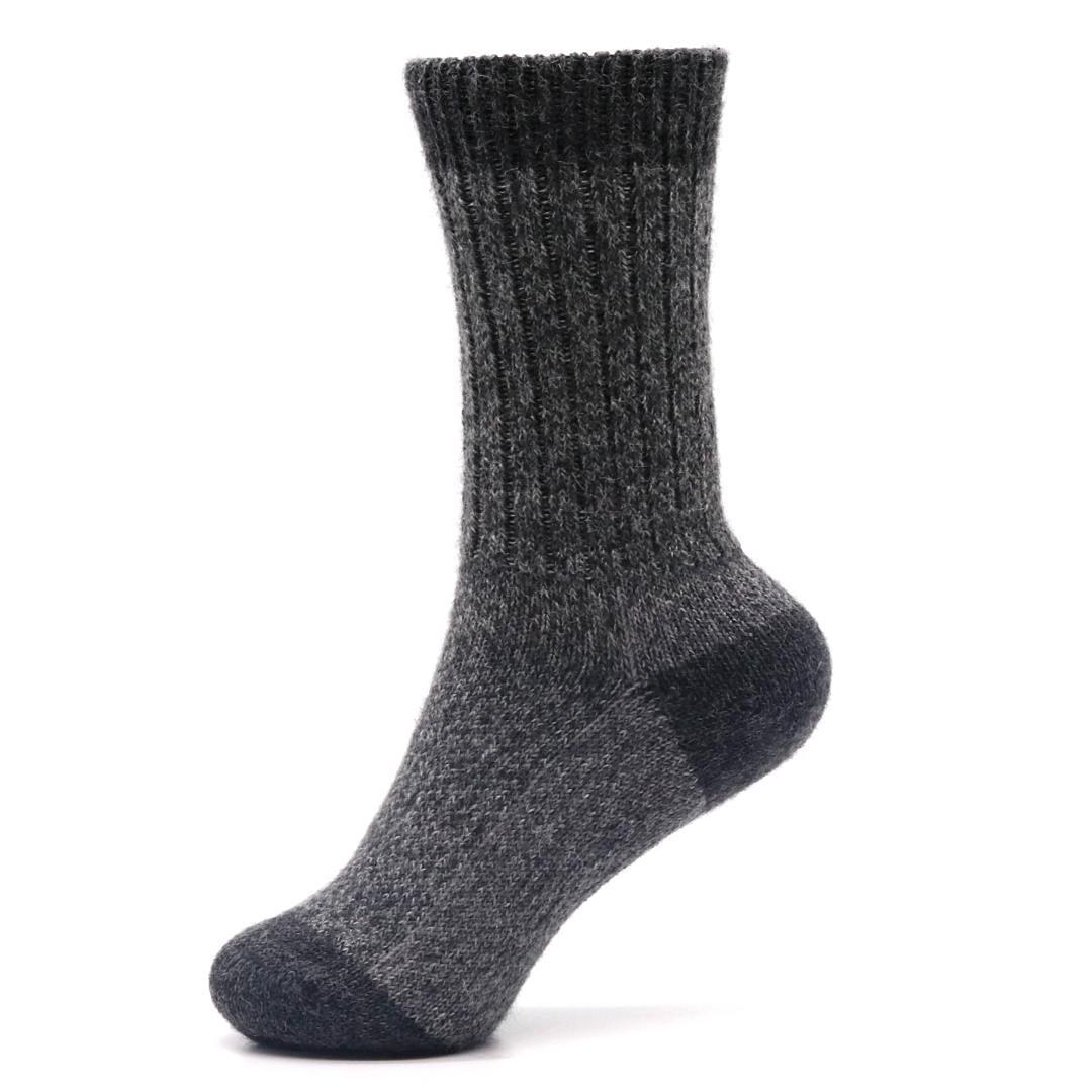 Alpaca wool boot socks in a natural knit wool blend