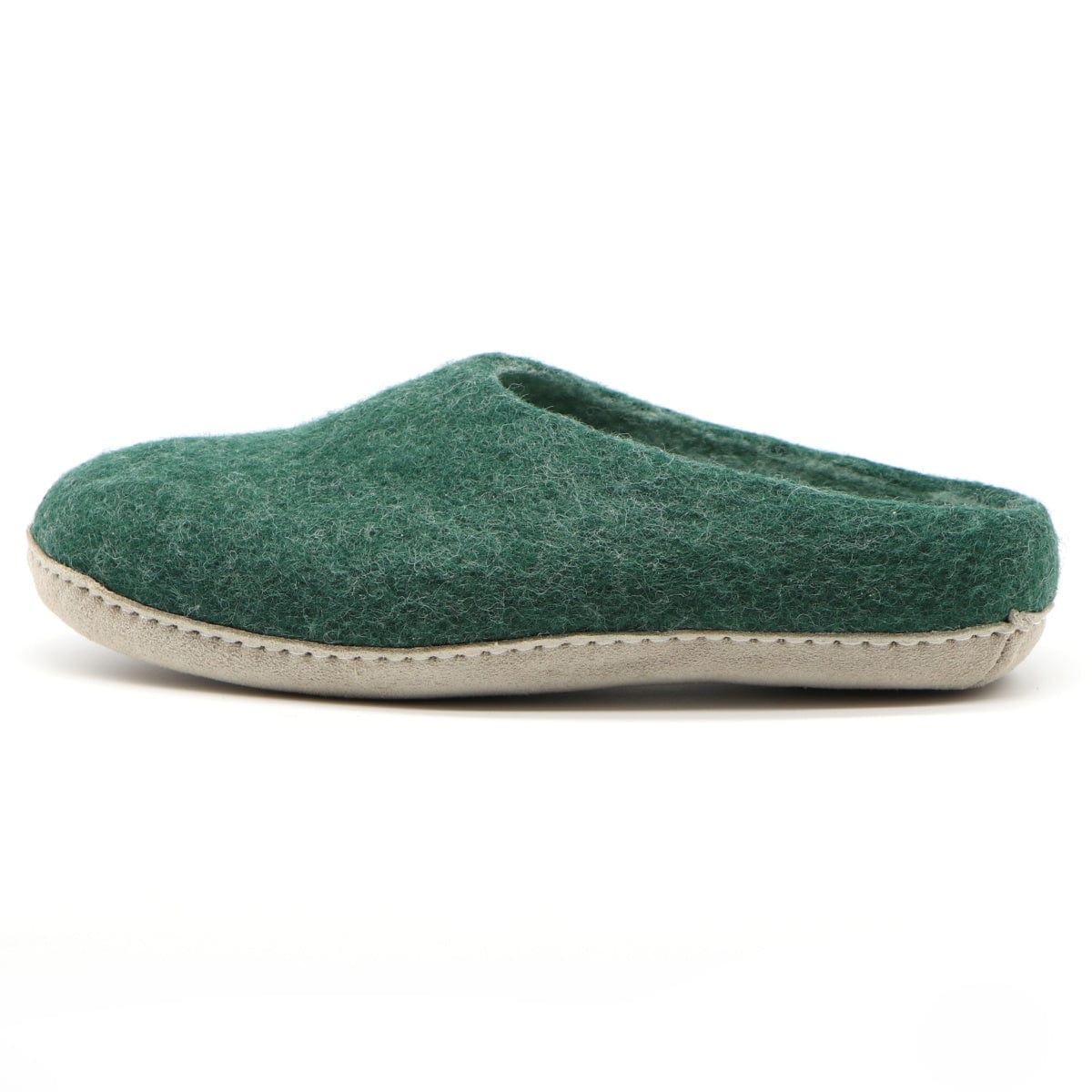 Women's Astoria wool house slipper in Forest, side view