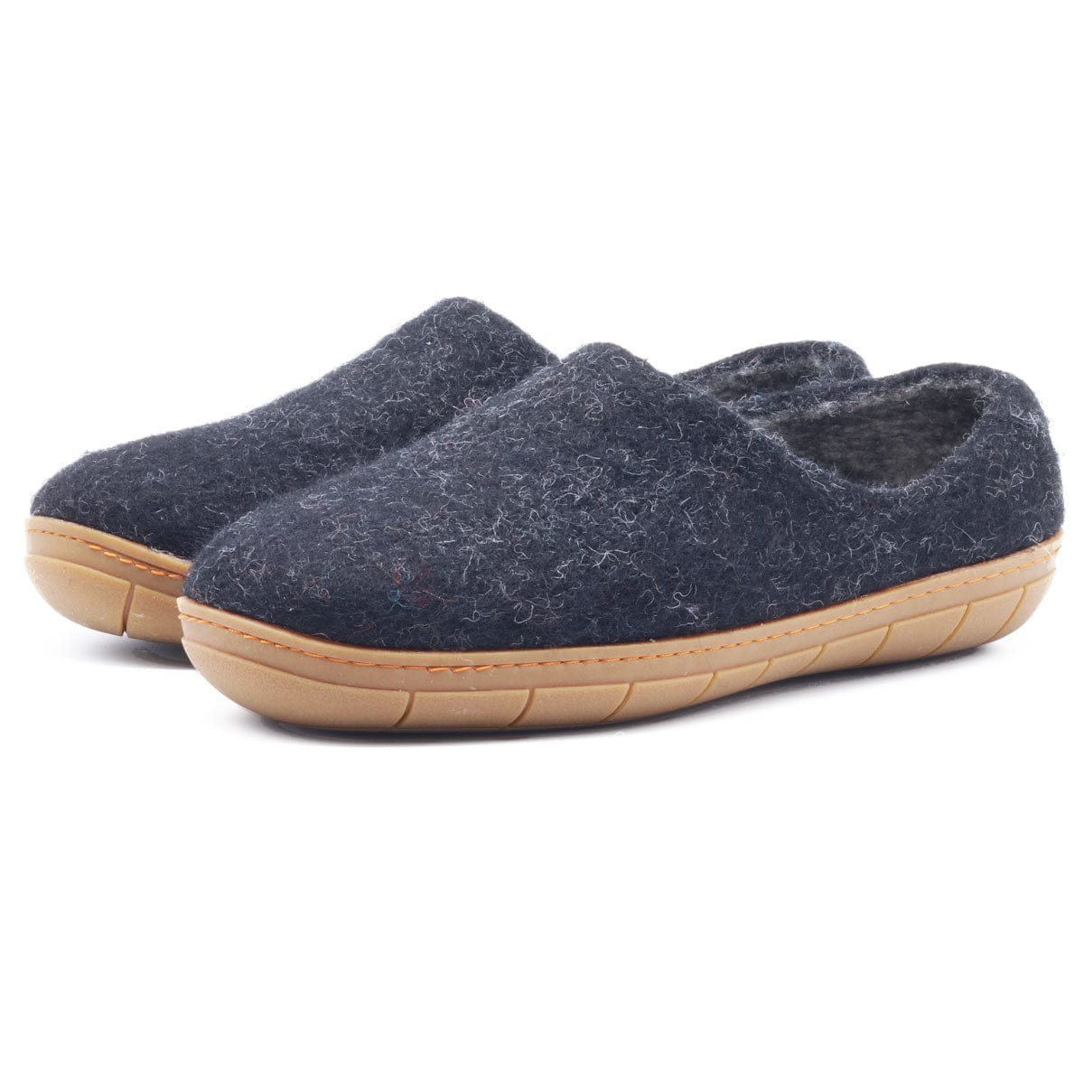 Pair of women's Victoria wool house shoes in Charcoal