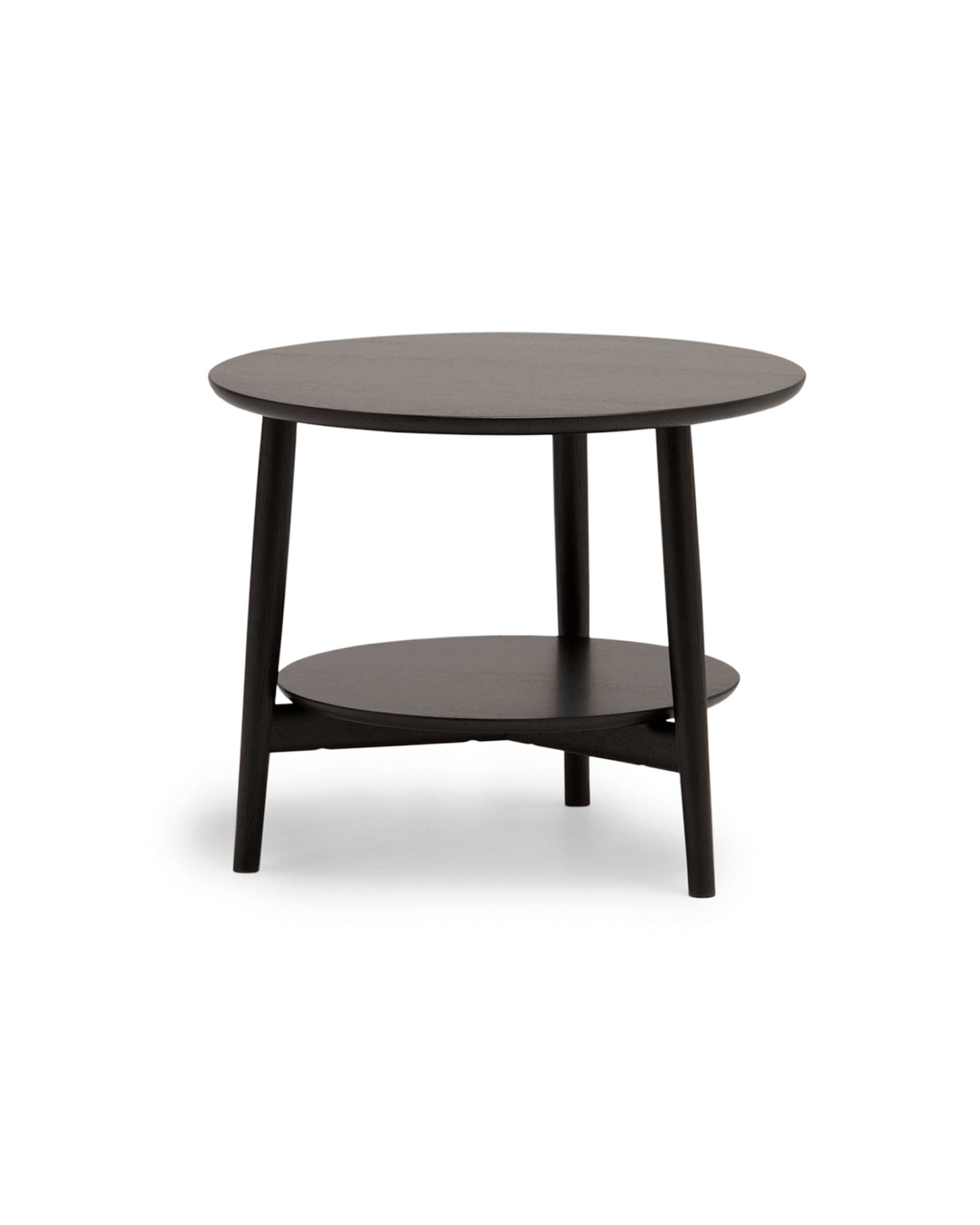 KAMUY 23"dia Round Side Table Japanese Oak Black