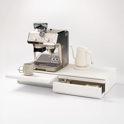 Countertop Drawer with Pull-Out Shelf - Wide - Steel, Lift appliances and clear the counter