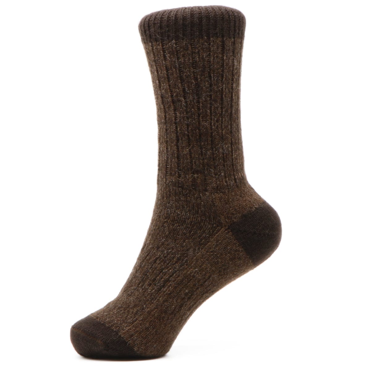 Cozy mid-calf alpaca wool boot socks with a flat toe seam