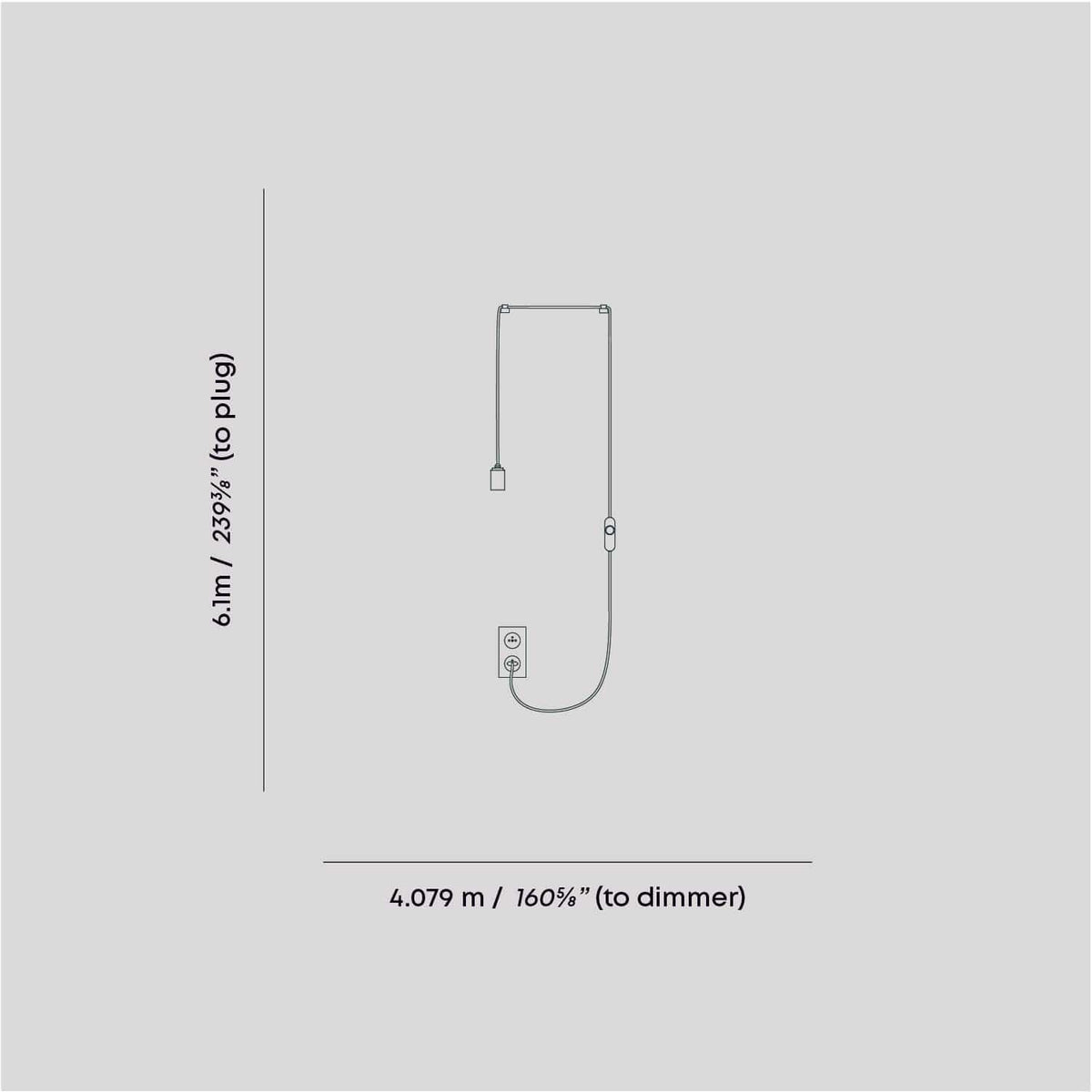 Oval II Plug-In Pendant in Graphite