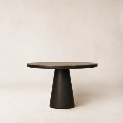 Eik Round Dining Table - Watercolor Black