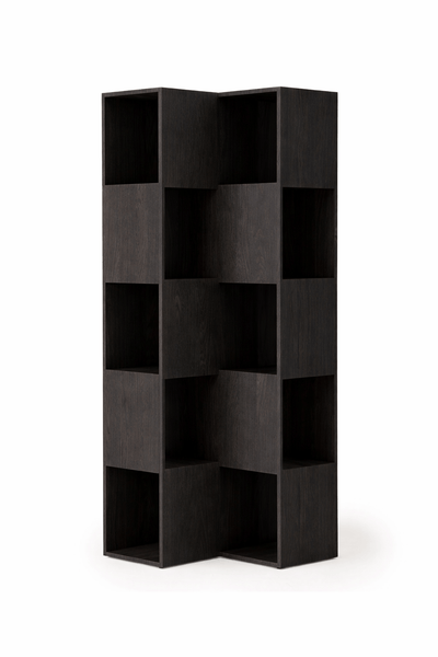 FOLD Shelving 5-2 Japanese Oak Dark Gray