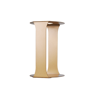 Bronze-colored hourglass-shaped metal support component shown upright on a white background.