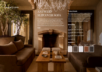 House of Leon Antwerp Slipcover Sofa Product Details