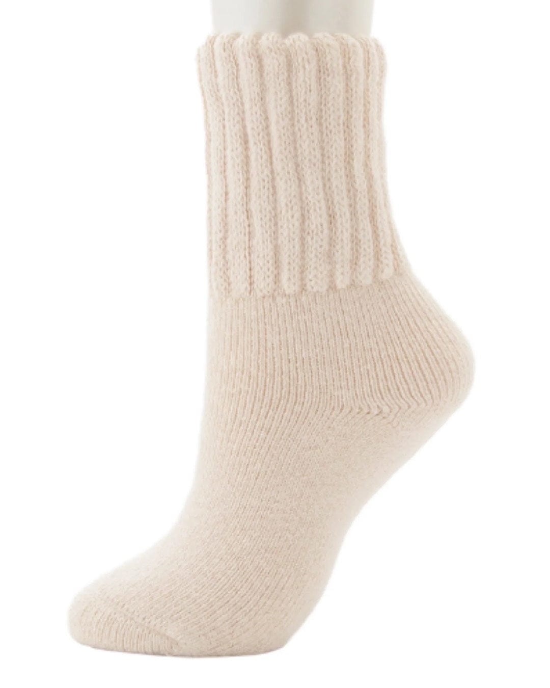 Undyed Organic Cotton Japanese Crew Socks in Cream