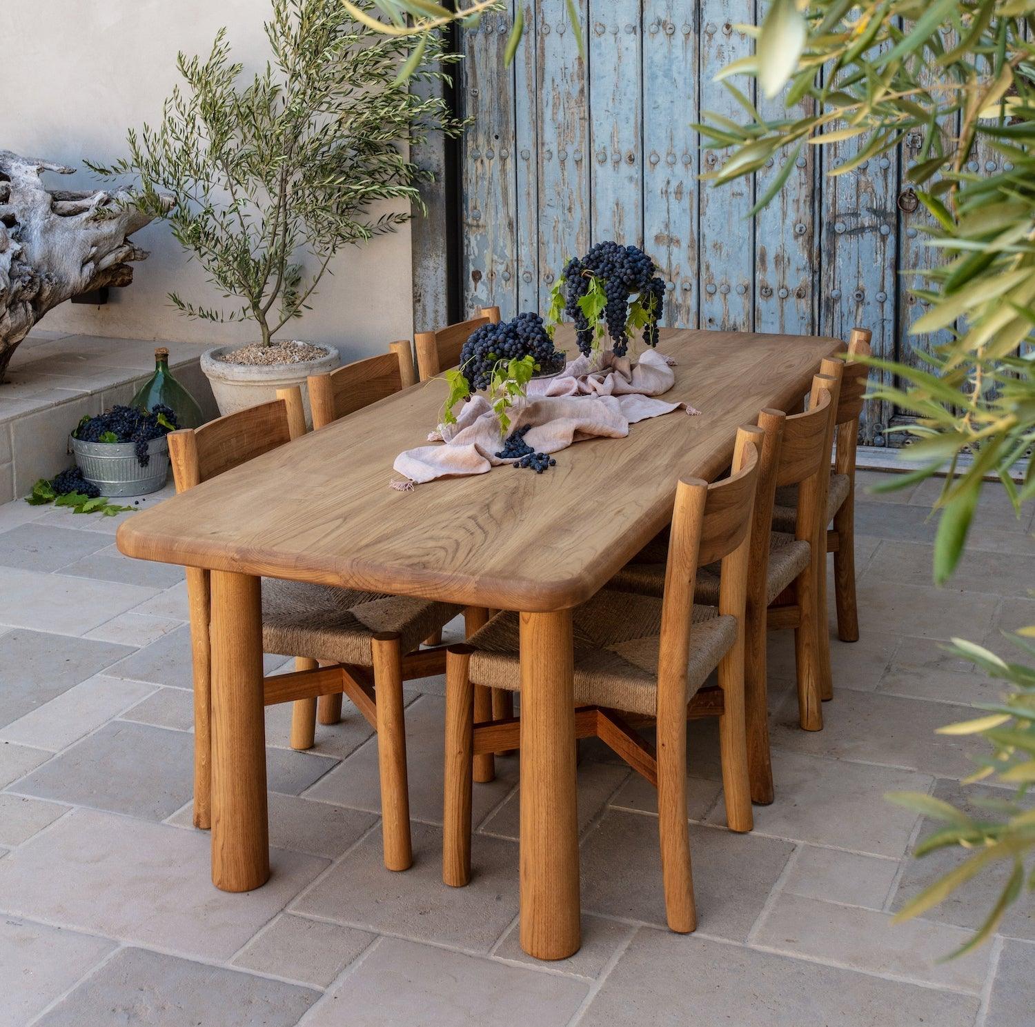 In-Stock Japandi Dining Table – White Oak Minimalist Furniture