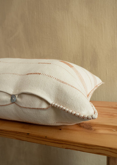 Japandi minimalist pillow natural texture South African cotton
