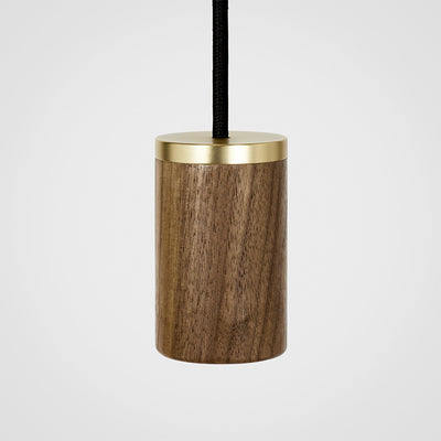 Squirrel Cage Pendant Light in Walnut