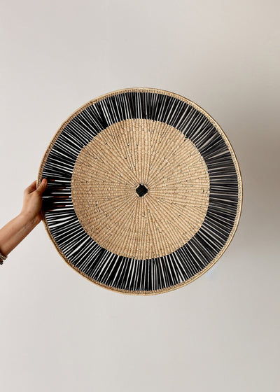 Lily Pad Black Ray Wall Basket