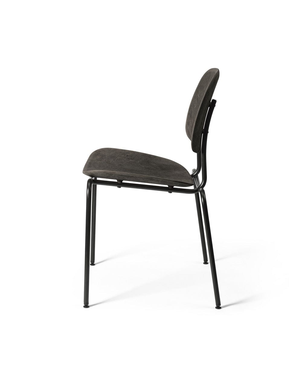 Mater Compound Dining Chair Coffee Waste Black Side Profile