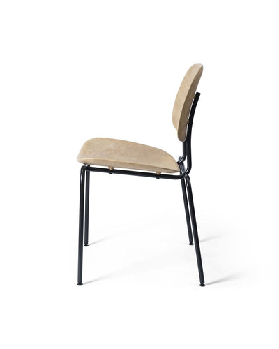 Mater Compound Dining Chair side profile in Coffee Waste Light