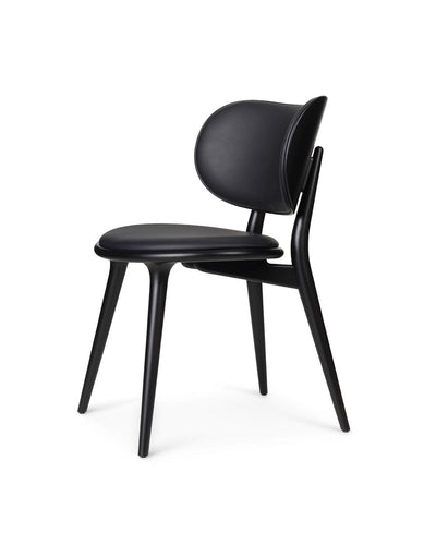 Mater The Dining Chair in black stained beech with black leather seat